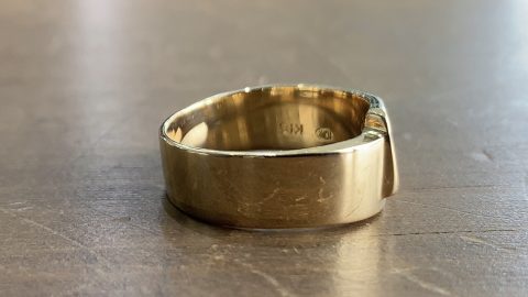 ゴールドリングのサイズ直し、修理後