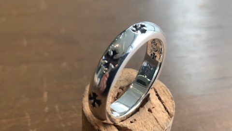 クロムハーツのリングのサイズ直し後
