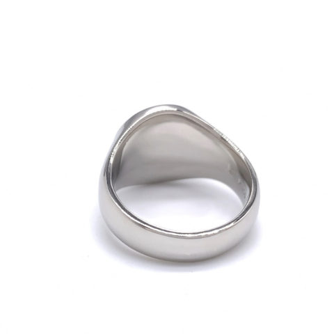 オーダーメイドのシーリングスタンプの指輪、プラチナ製
