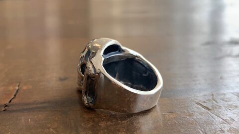 指輪のサイズ直し】スカルリングを10号小さく – シルバーアクセサリー 