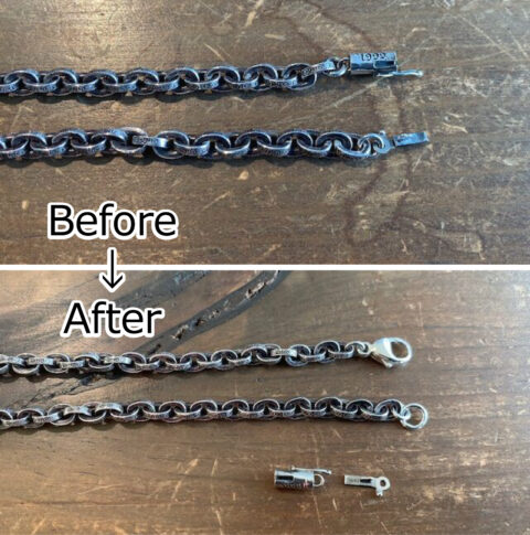 クロムハーツのネックレスの留め具修理