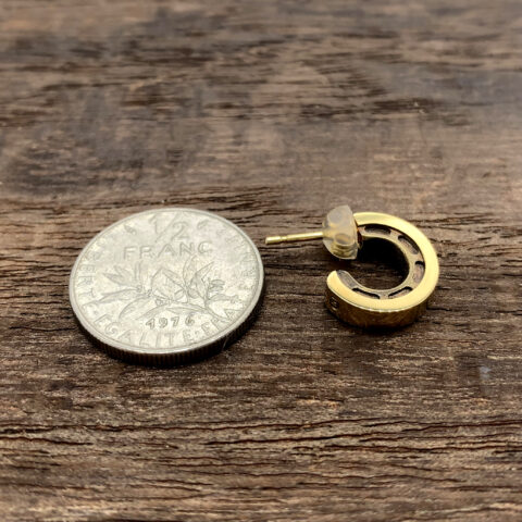 18金メンズピアス、pe14K