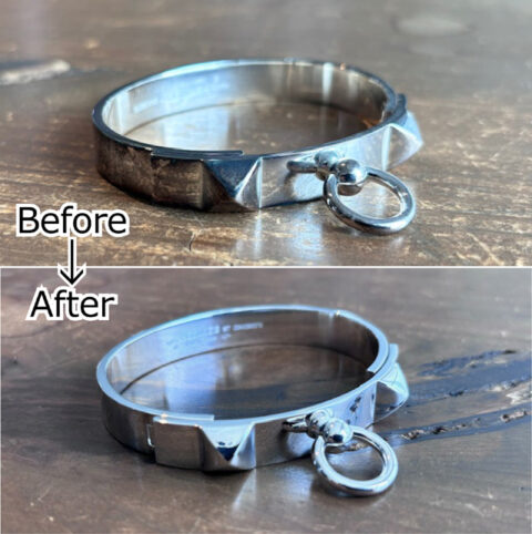 エルメスのバングルの磨き直し