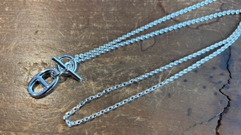 エルメスのネックレスのチェーン追加加工