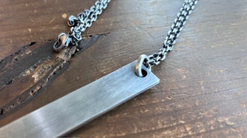 オーダーメイドの8ｃｍのプレートネックレス