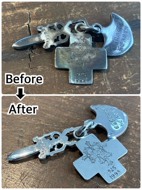 クロムハーツのペンダントのいぶし修理