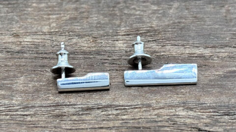 メンズのミニマルピアス、pe66,pe67