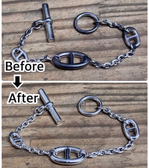 エルメスのブレスレットの磨き修理