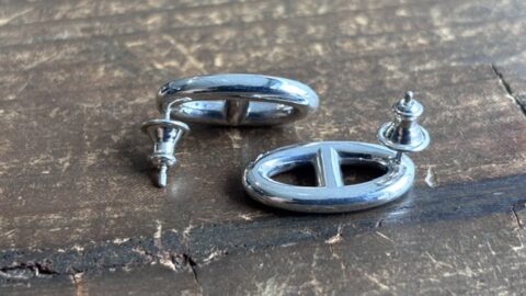 ｴﾙﾒｽのシェーヌダンクルのピアス加工